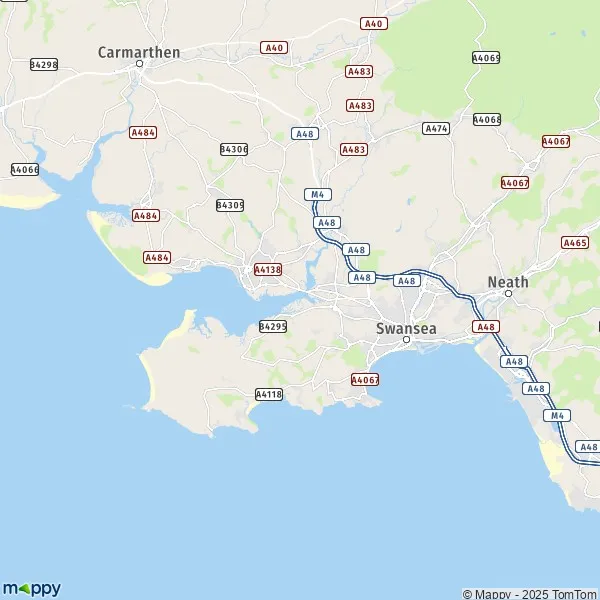 Map Upper Killay map of Upper Killay (SA2 7) and practical information